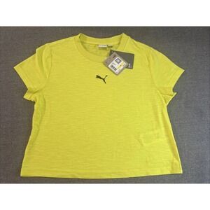 Women's DARE TO Baby Tee Lime Sheen Slim Fit Medium NWT $35